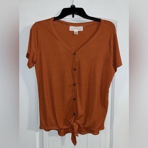 Relax-fitted Burnt Orange Top